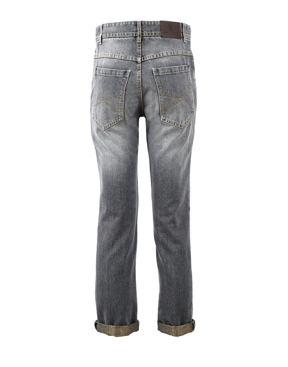 BRUNELLO CUCINELLI-Shimme Cuff Boyfriend Denim-