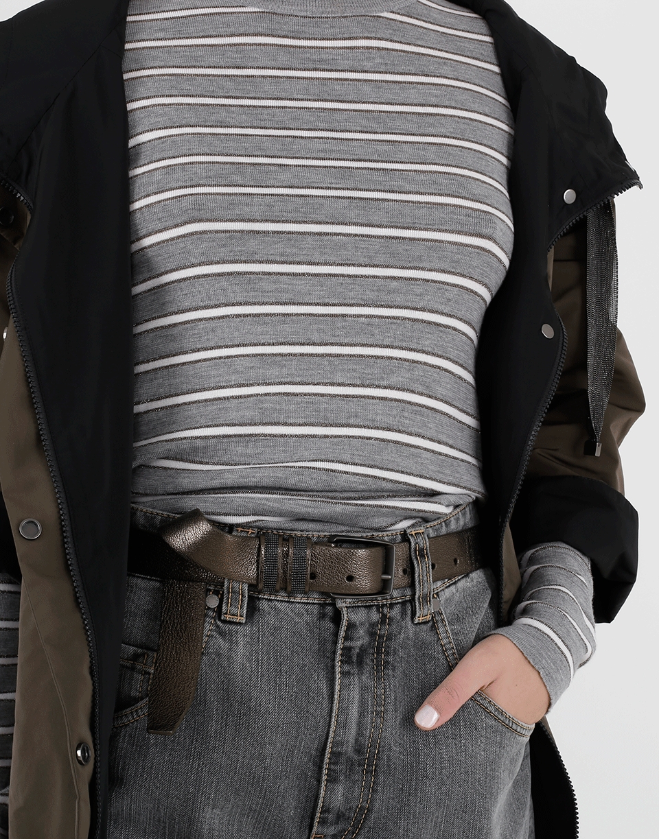 BRUNELLO CUCINELLI-Shimme Cuff Boyfriend Denim-