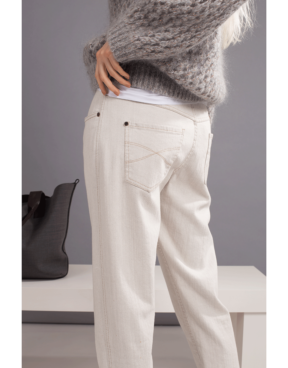 BRUNELLO CUCINELLI-Garment Dyed Monili Jeans-