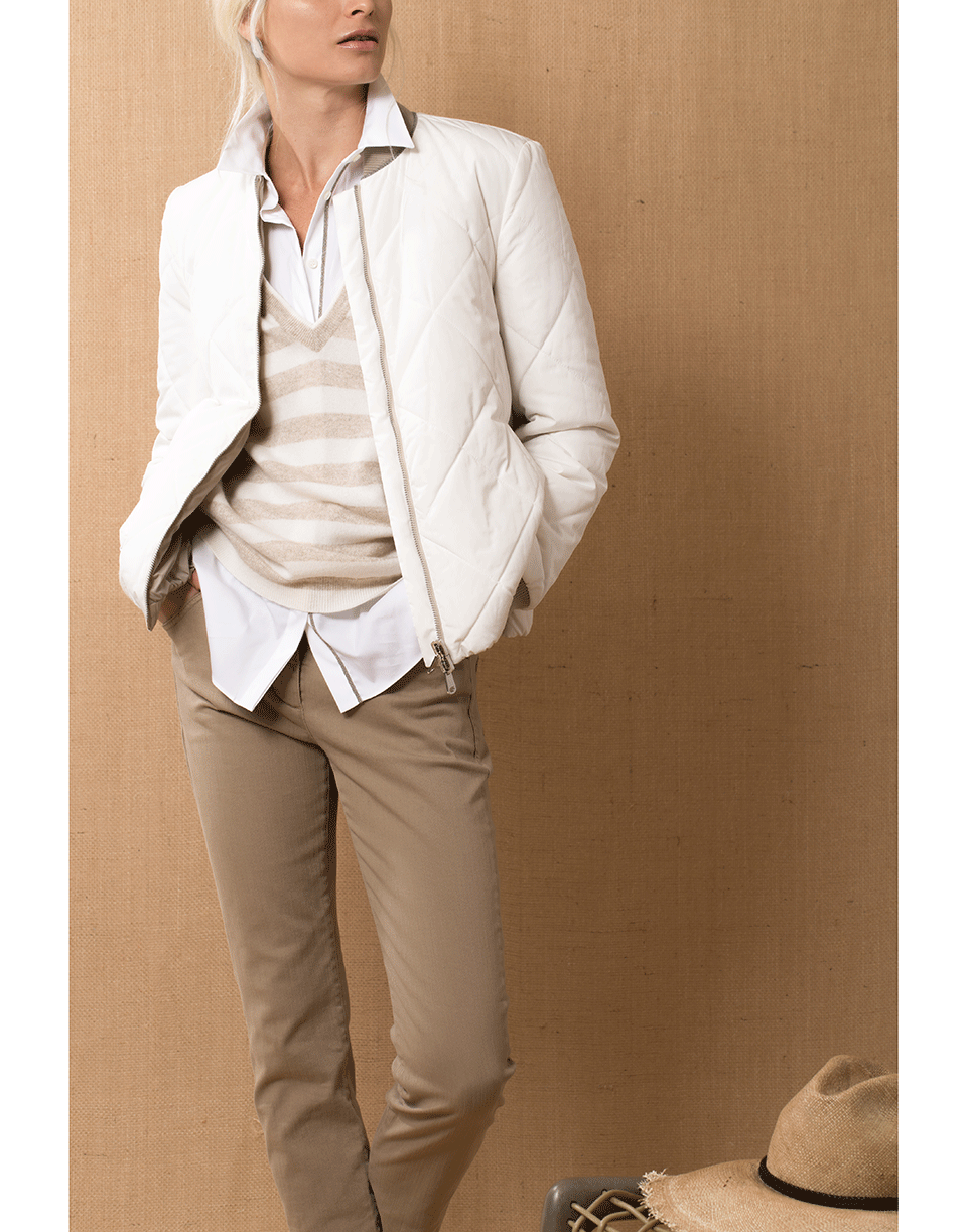 BRUNELLO CUCINELLI-Skinny Frayed Hem Denim Pant-