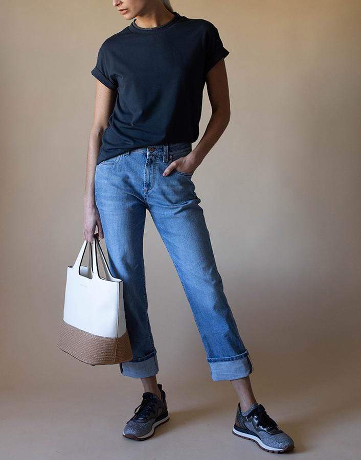 BRUNELLO CUCINELLI-Light Wash Boyfriend Jean-