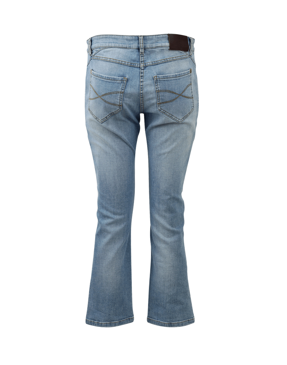 BRUNELLO CUCINELLI-Cropped Flare Denim Pant-