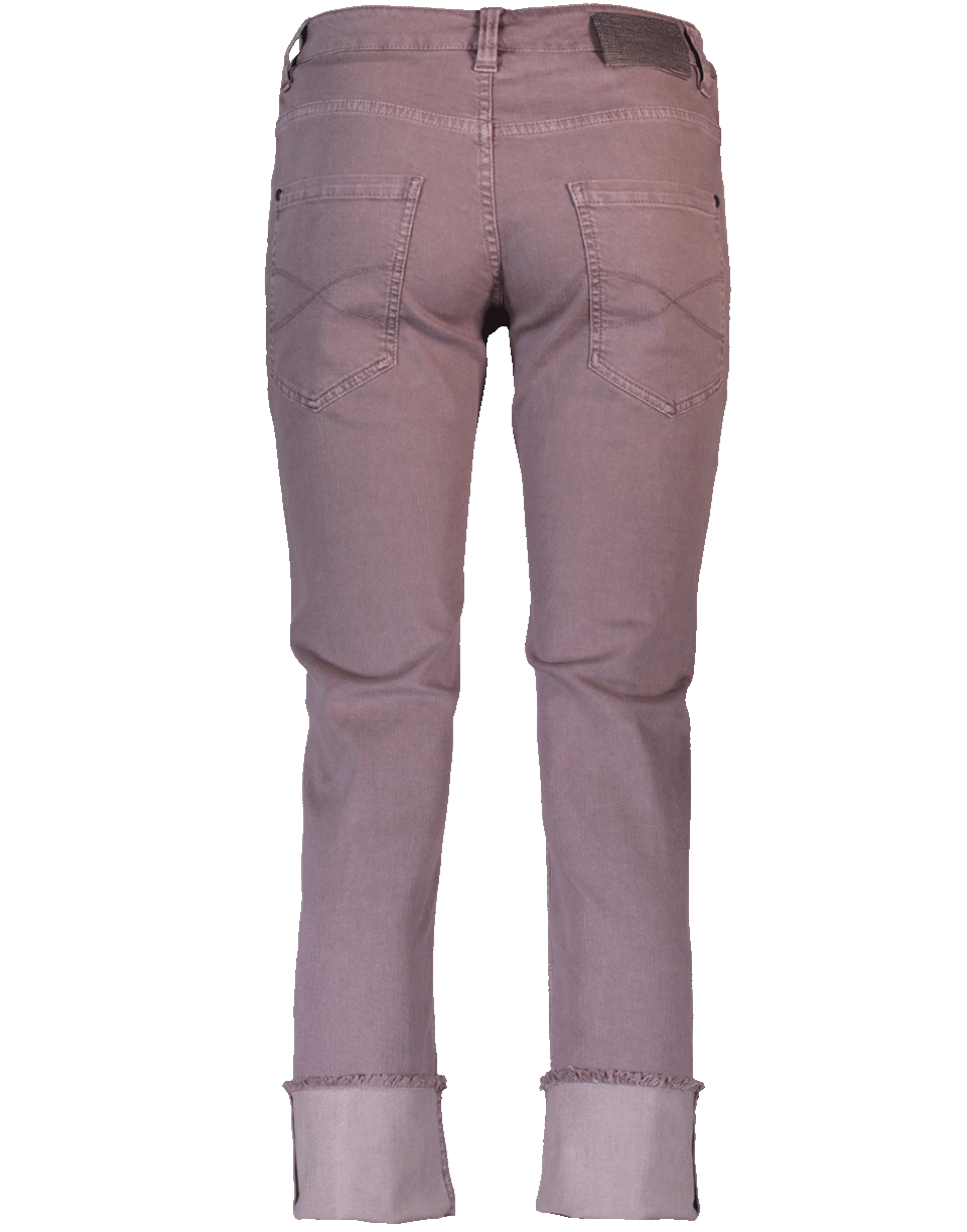 BRUNELLO CUCINELLI-Garment Dyed Denim With Wide Cuff-
