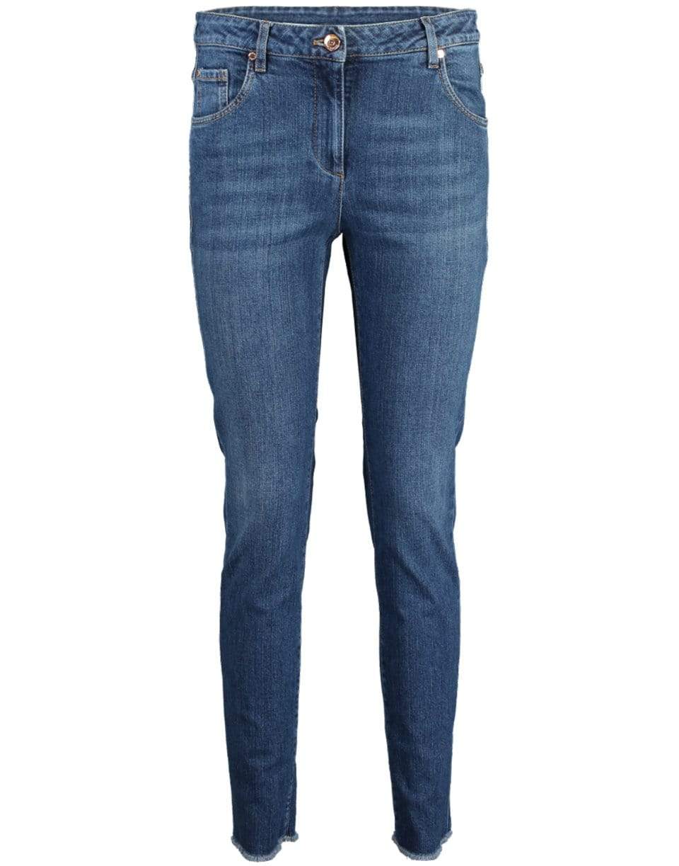 BRUNELLO CUCINELLI-Garment Dyed Frayed Jean-