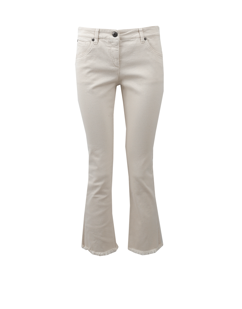 BRUNELLO CUCINELLI-Fray Hem Kick Flare Denim-