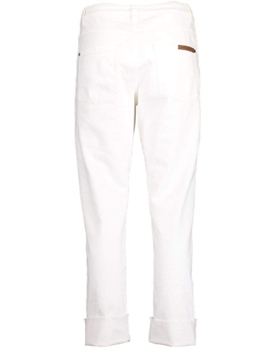BRUNELLO CUCINELLI-Natural Garment Dyed Denim Pant-
