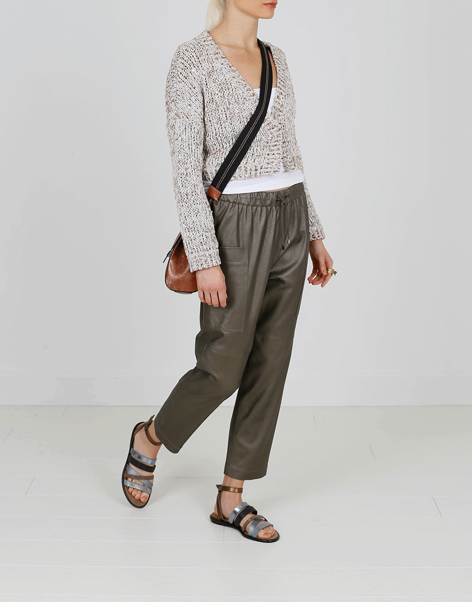 BRUNELLO CUCINELLI-Metallic Jogger-BAYLEAF
