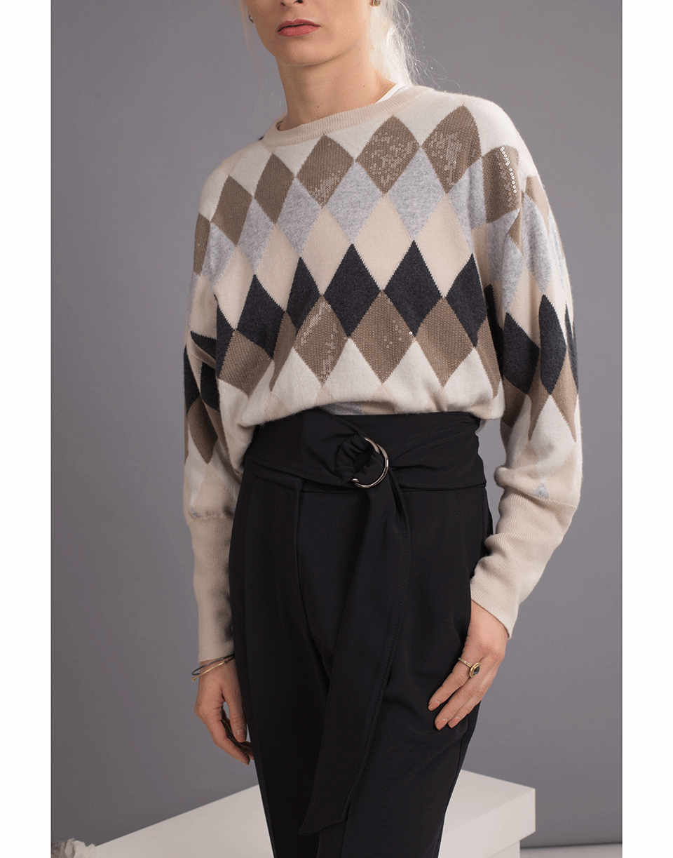 BRUNELLO CUCINELLI-Pleated Pant with D-ring Belt-