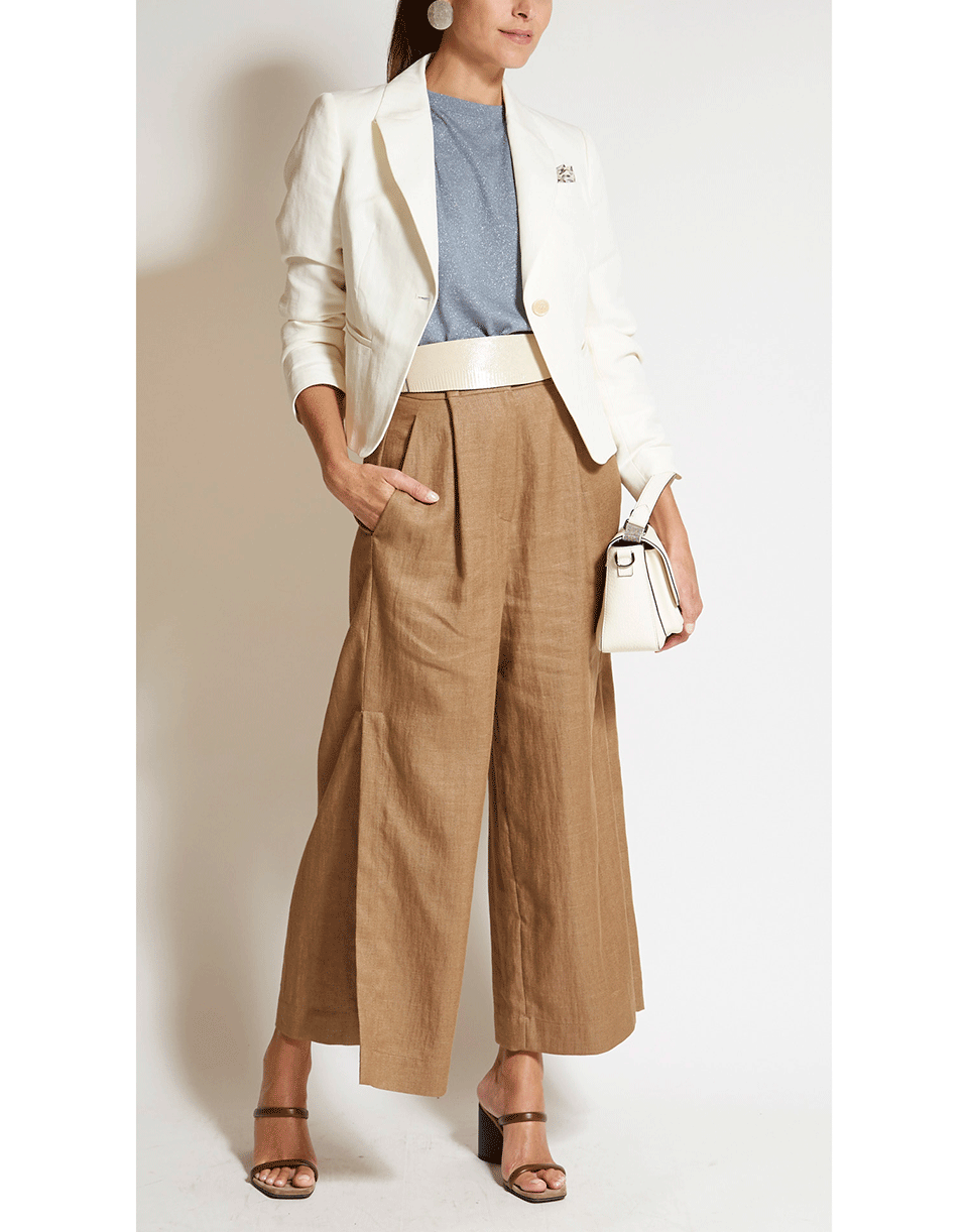 BRUNELLO CUCINELLI-Calf Slit Cropped Pant-