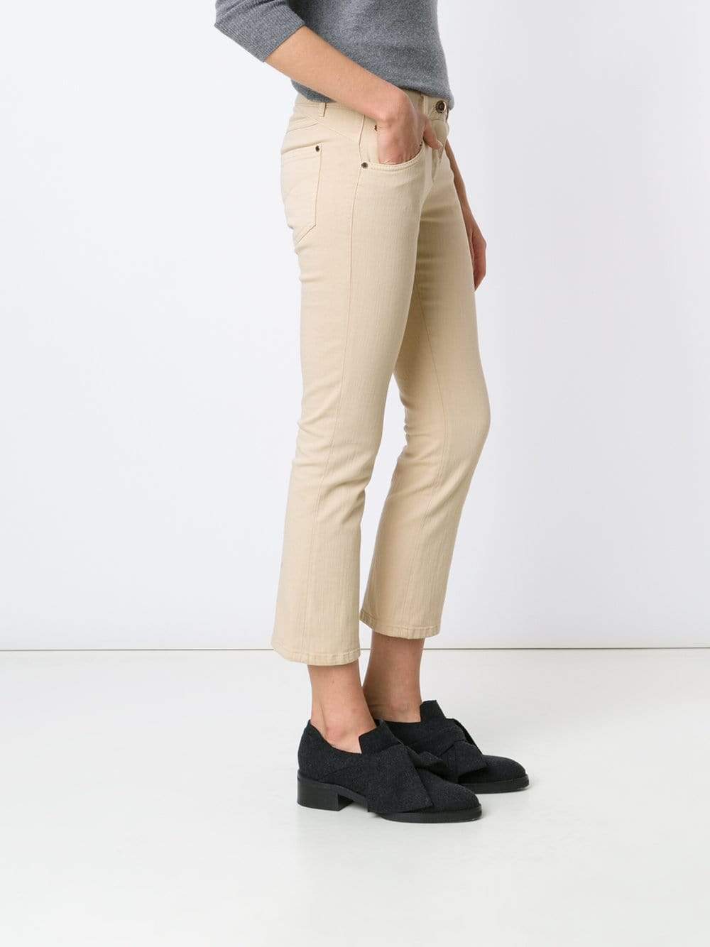 BRUNELLO CUCINELLI-Cropped Flare Denim Pant-