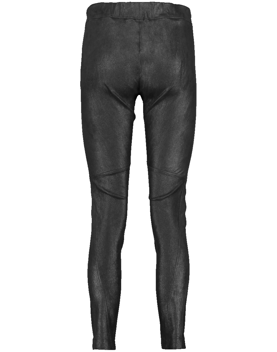 BRUNELLO CUCINELLI-Metallic Suede Legging Pant-