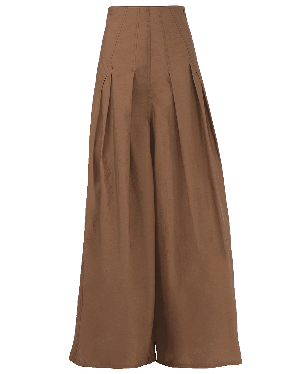 BRUNELLO CUCINELLI-Crispy Cotton Pleated Skirt Pant-