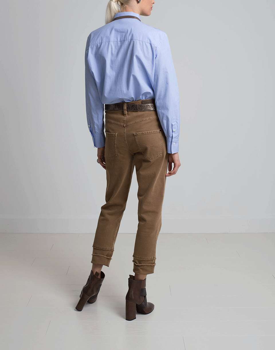 BRUNELLO CUCINELLI-Frayed Cuff Boyfriend Pant-