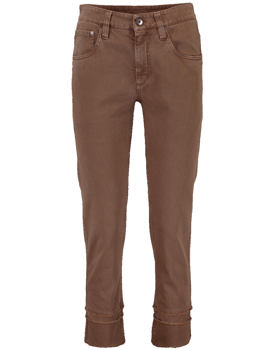 BRUNELLO CUCINELLI-Frayed Cuff Boyfriend Pant-