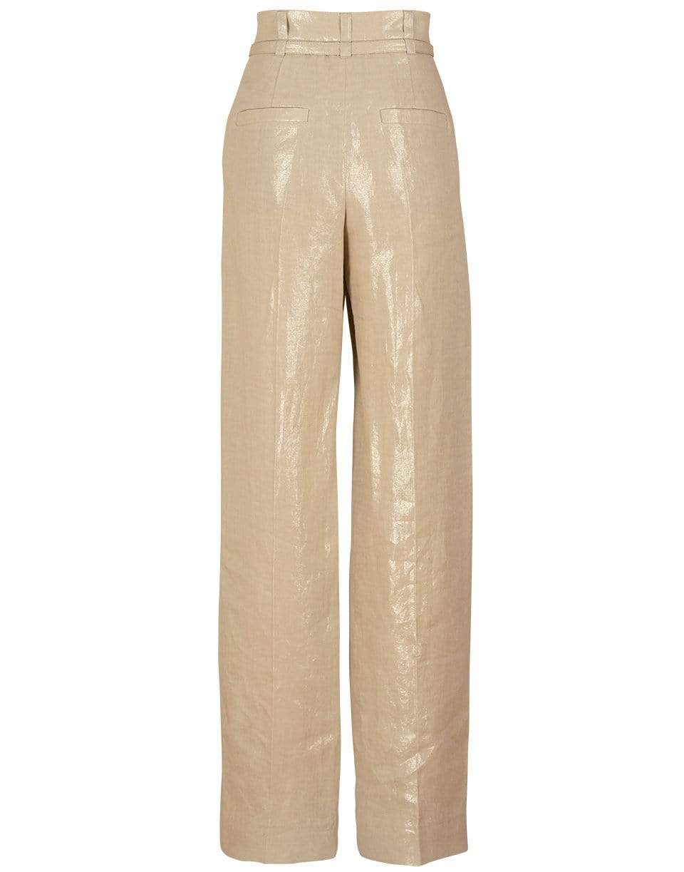 BRUNELLO CUCINELLI-Coated Linen Belted Pant-