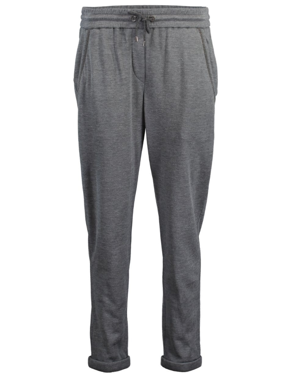 BRUNELLO CUCINELLI-Dark Grey Felpa Spa Pant-