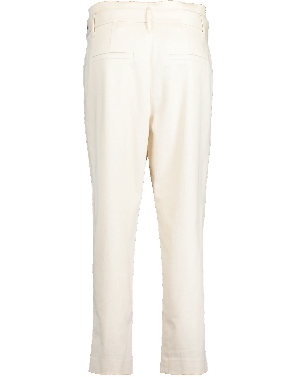 BRUNELLO CUCINELLI-Grommet Belt Paperbag Pant-IVORY