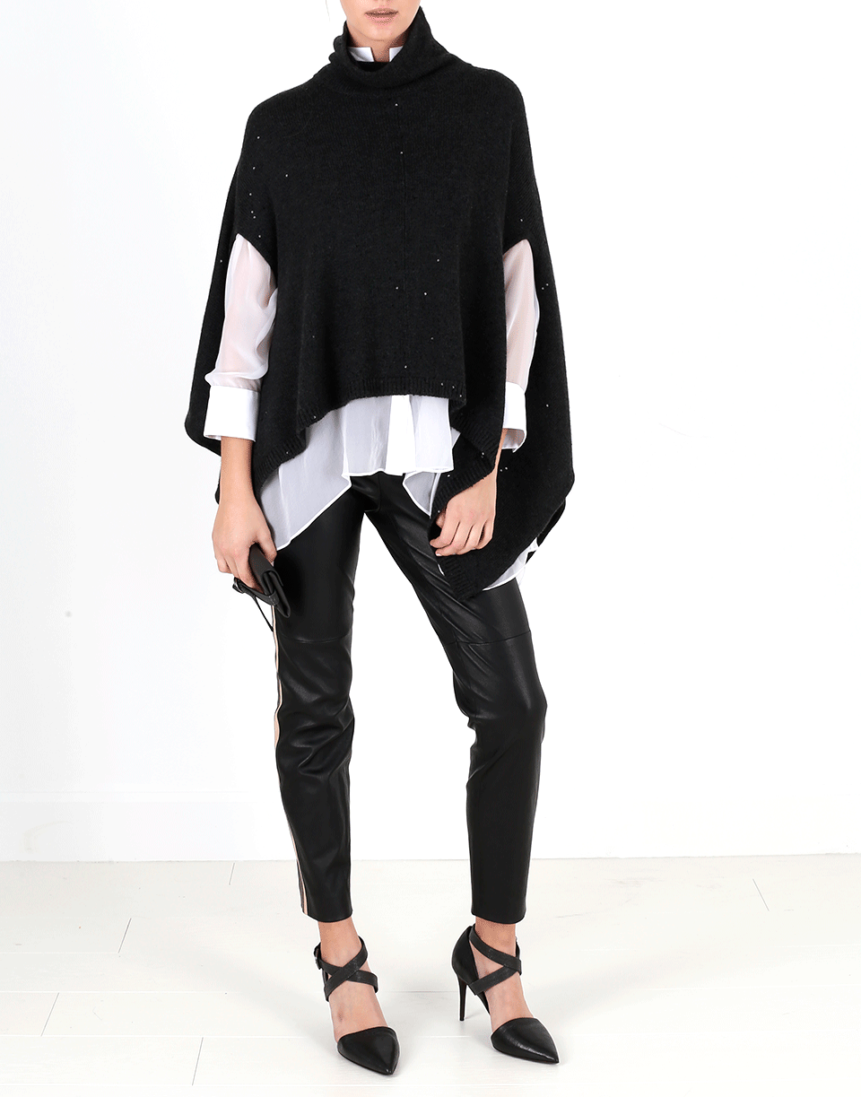 BRUNELLO CUCINELLI-Side Stripe Leather Legging-