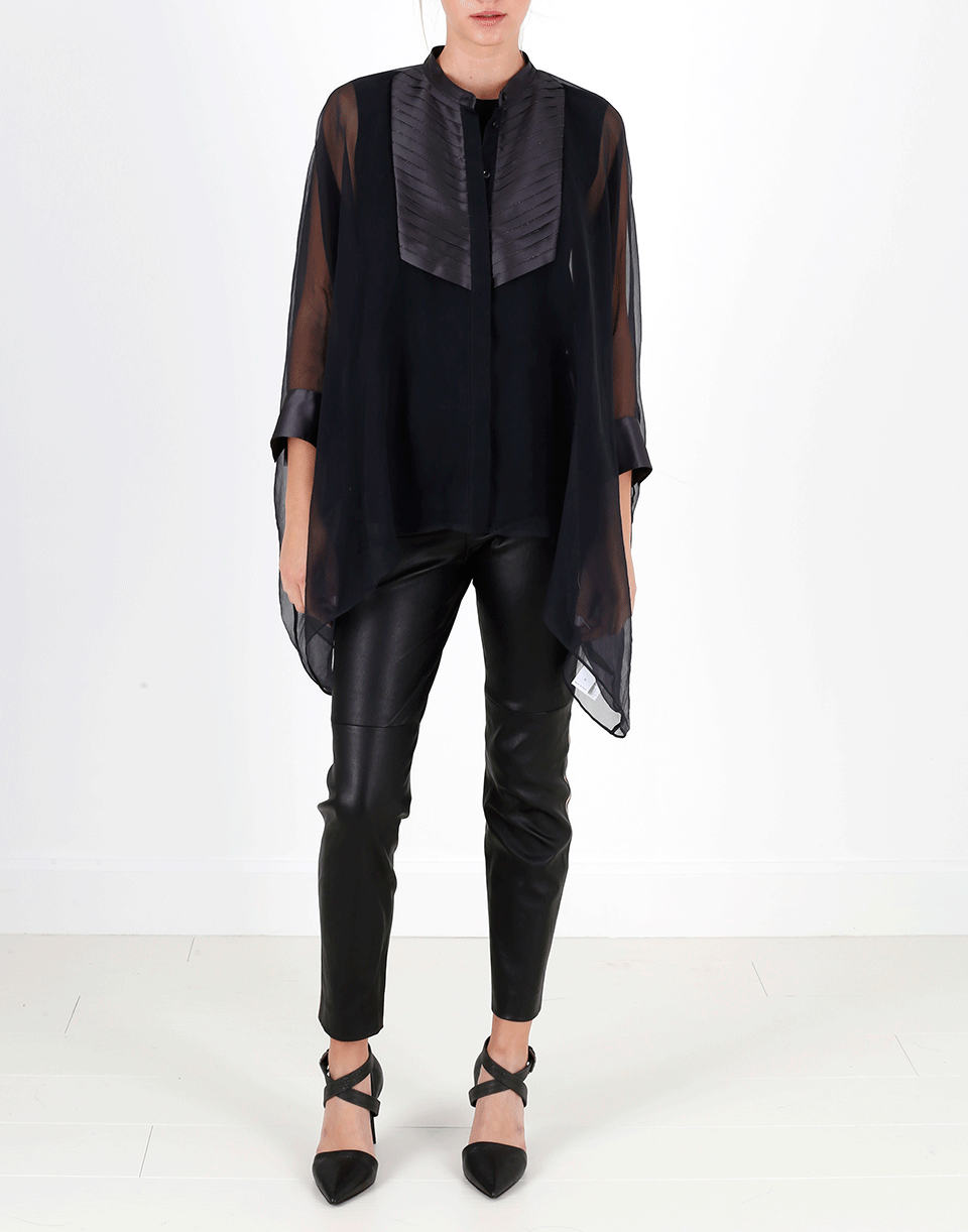 BRUNELLO CUCINELLI-Side Stripe Leather Legging-