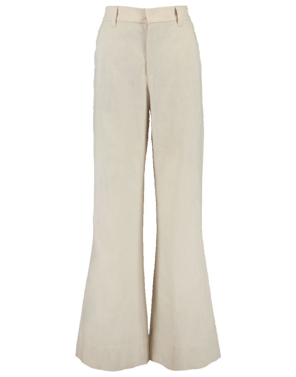 BRUNELLO CUCINELLI-Elastic Back Full Linen Pant-