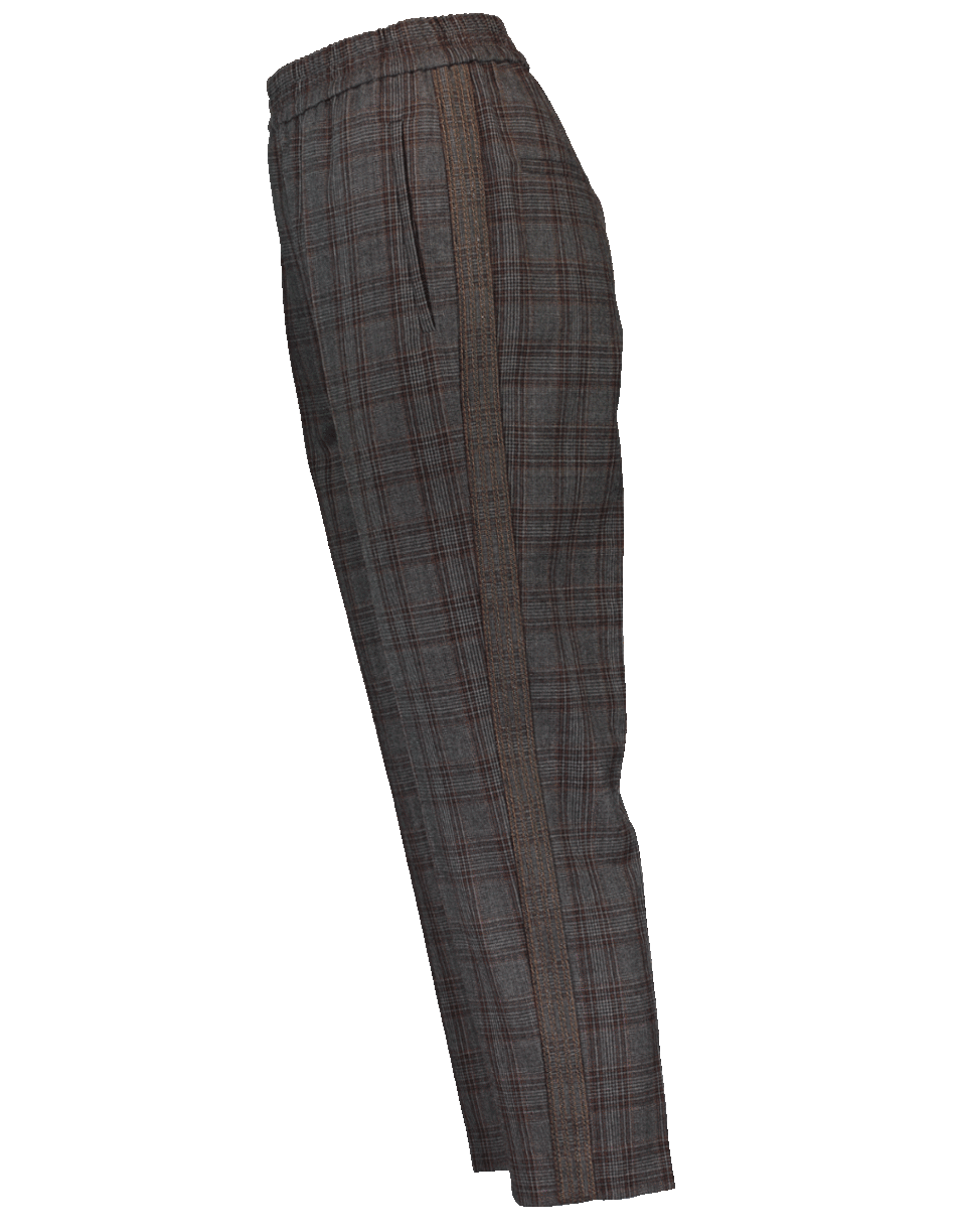 BRUNELLO CUCINELLI-Windowpane Pull On Pant-