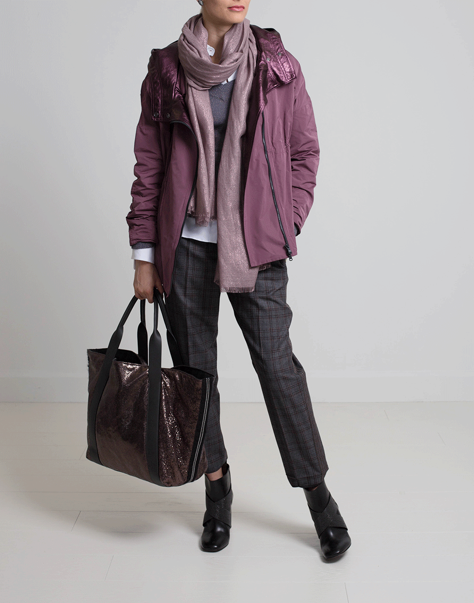 BRUNELLO CUCINELLI-Windowpane Pull On Pant-