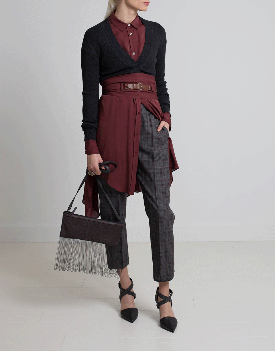 BRUNELLO CUCINELLI-Windowpane Pull On Pant-