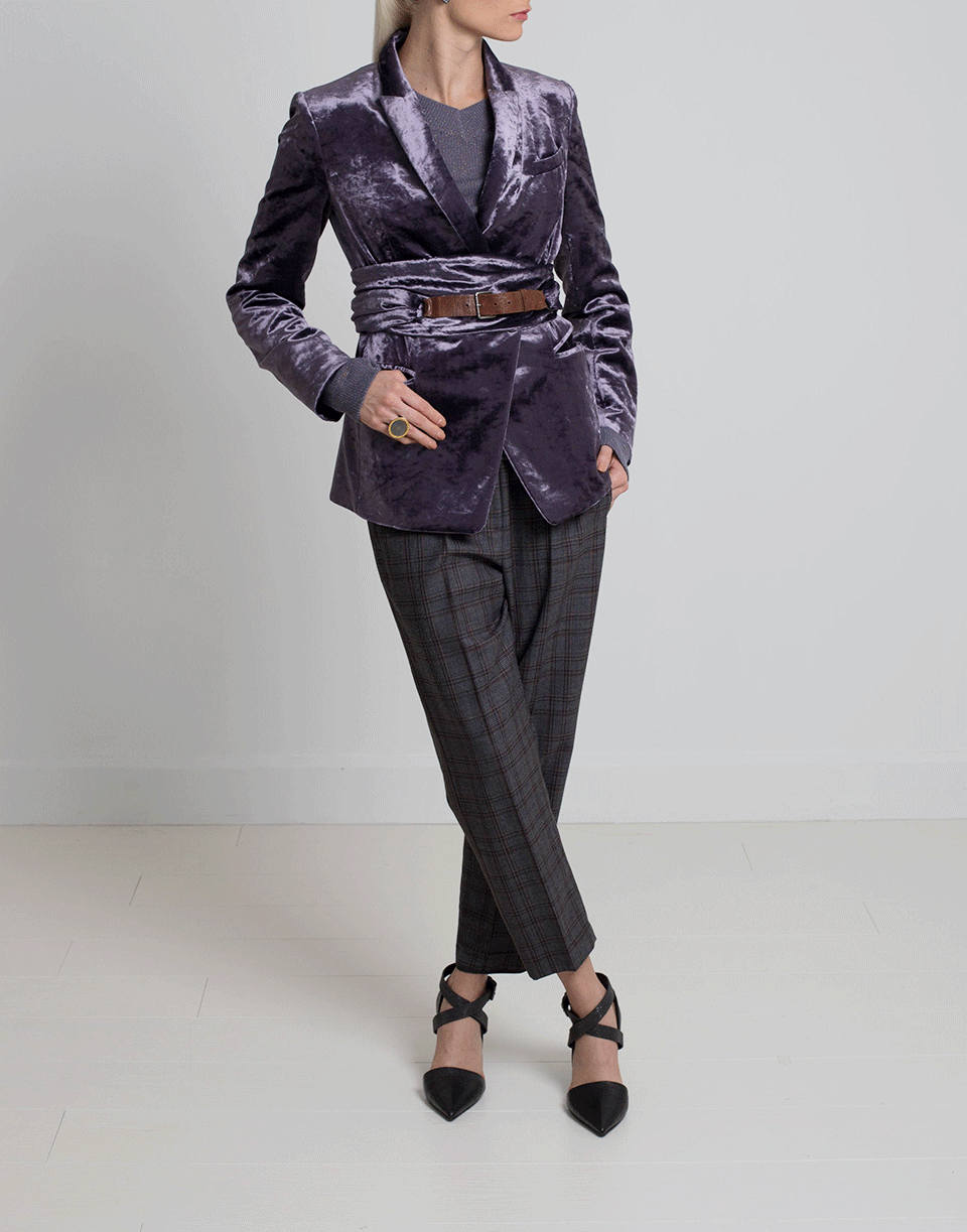 BRUNELLO CUCINELLI-Windowpane Pull On Pant-