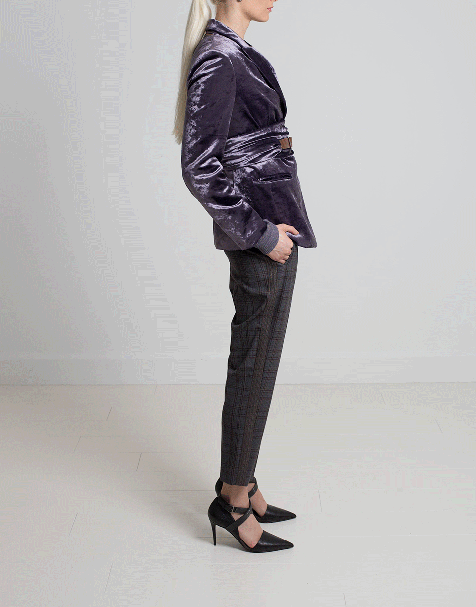 BRUNELLO CUCINELLI-Windowpane Pull On Pant-
