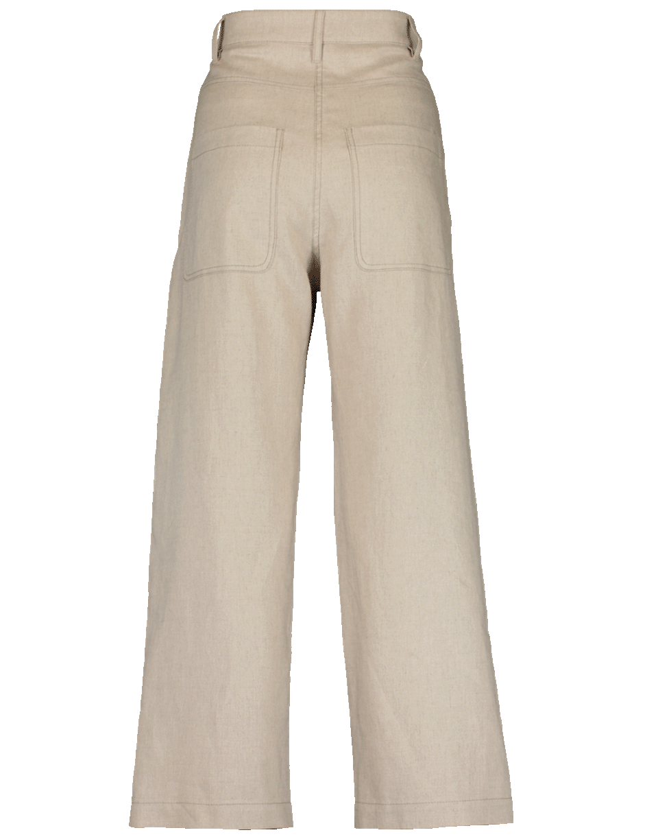 BRUNELLO CUCINELLI-High Waist Cropped Pleated Pant-