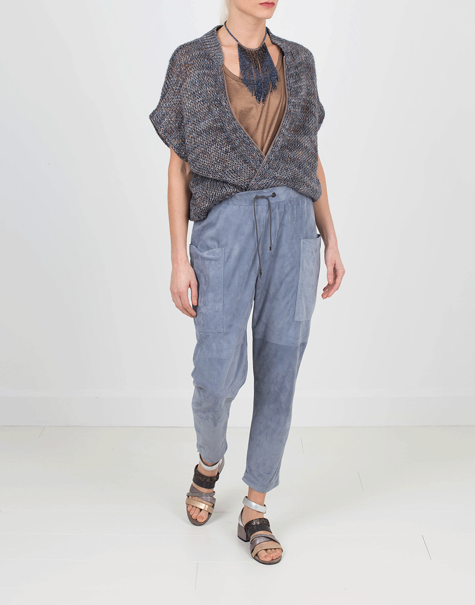 BRUNELLO CUCINELLI-Suede Jogger Pant-