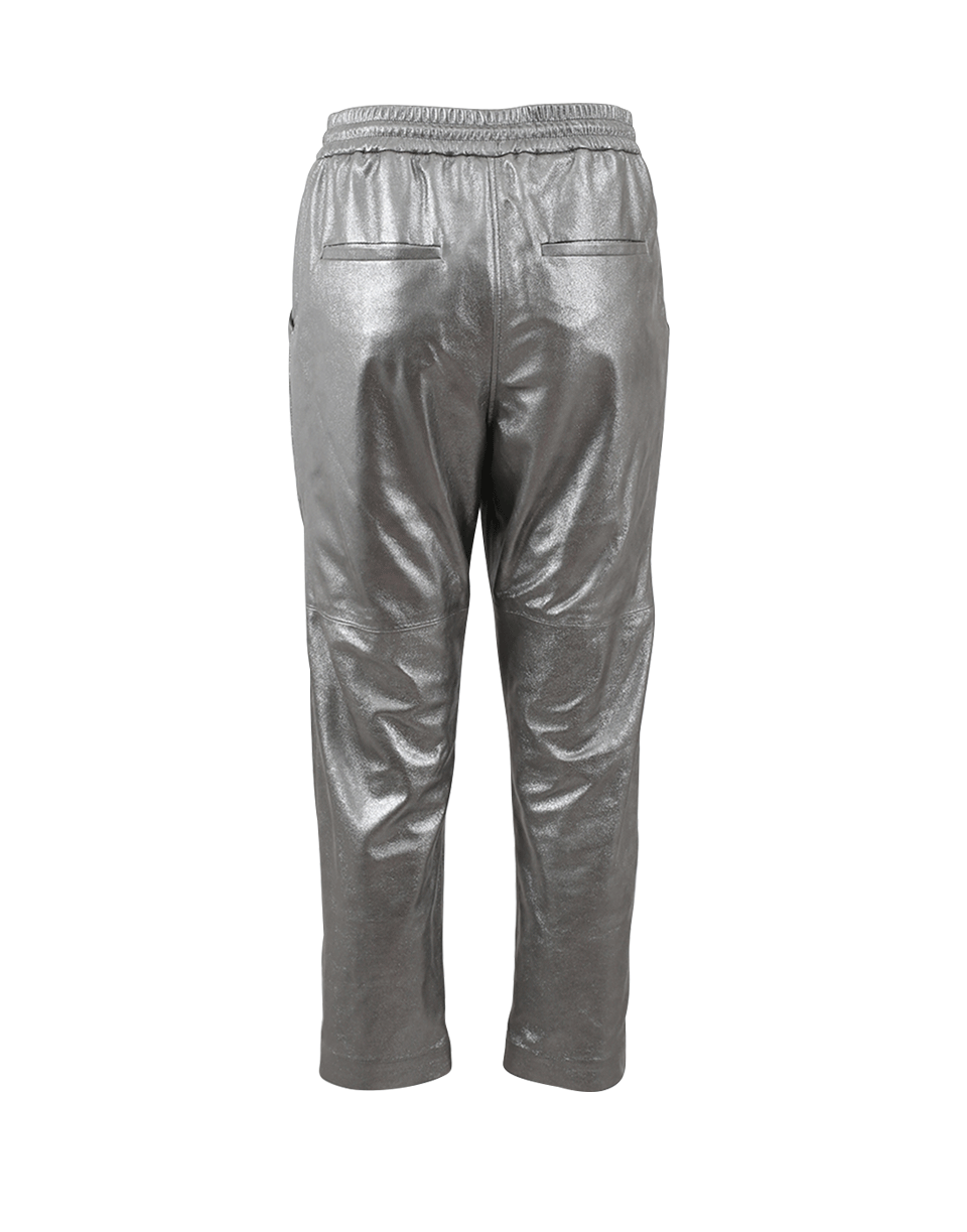BRUNELLO CUCINELLI-Leather Metallic Pant-