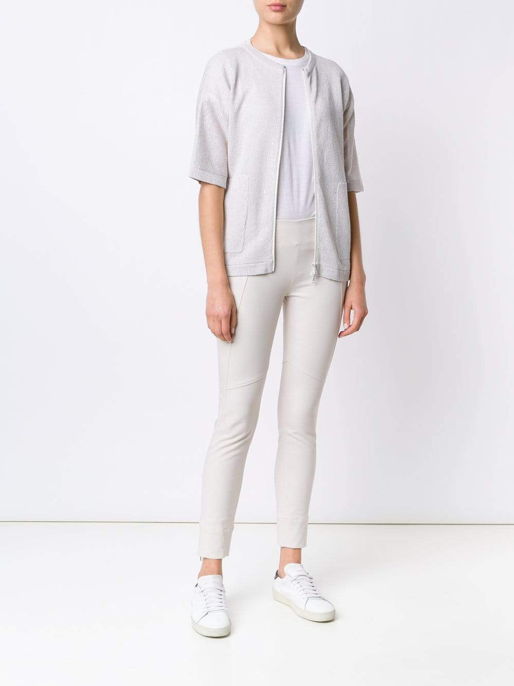 BRUNELLO CUCINELLI-Curved Seam Riding Pant-