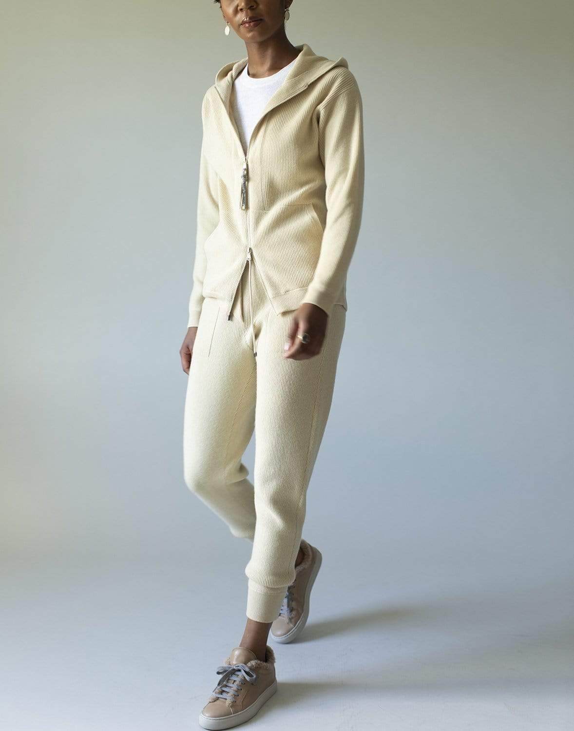 BRUNELLO CUCINELLI-English Ribbed Cashmere Jogger-