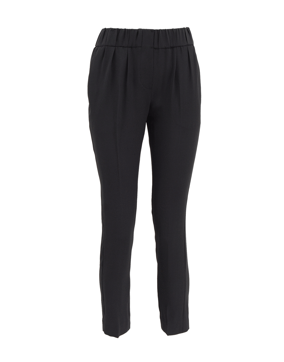 BRUNELLO CUCINELLI-Elastic Pull On Silk Pant-