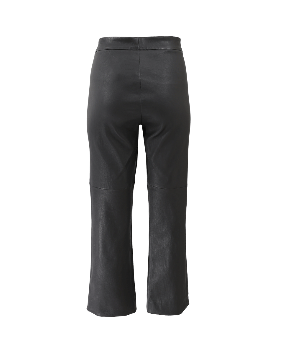 BRUNELLO CUCINELLI-Leather Kick Flare Pant-VOLCANO