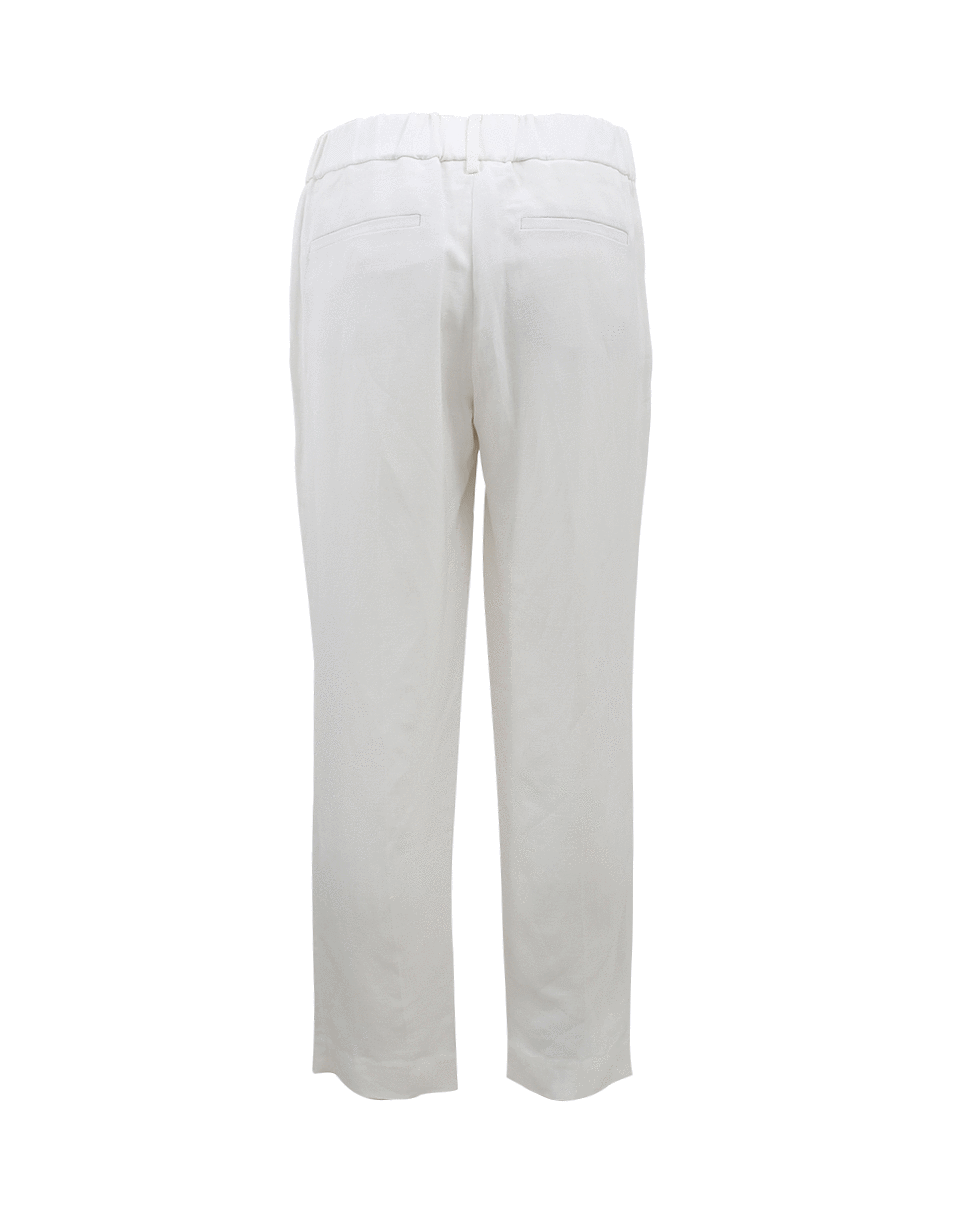 BRUNELLO CUCINELLI-Linen Front Pleat Pull-On Pant-