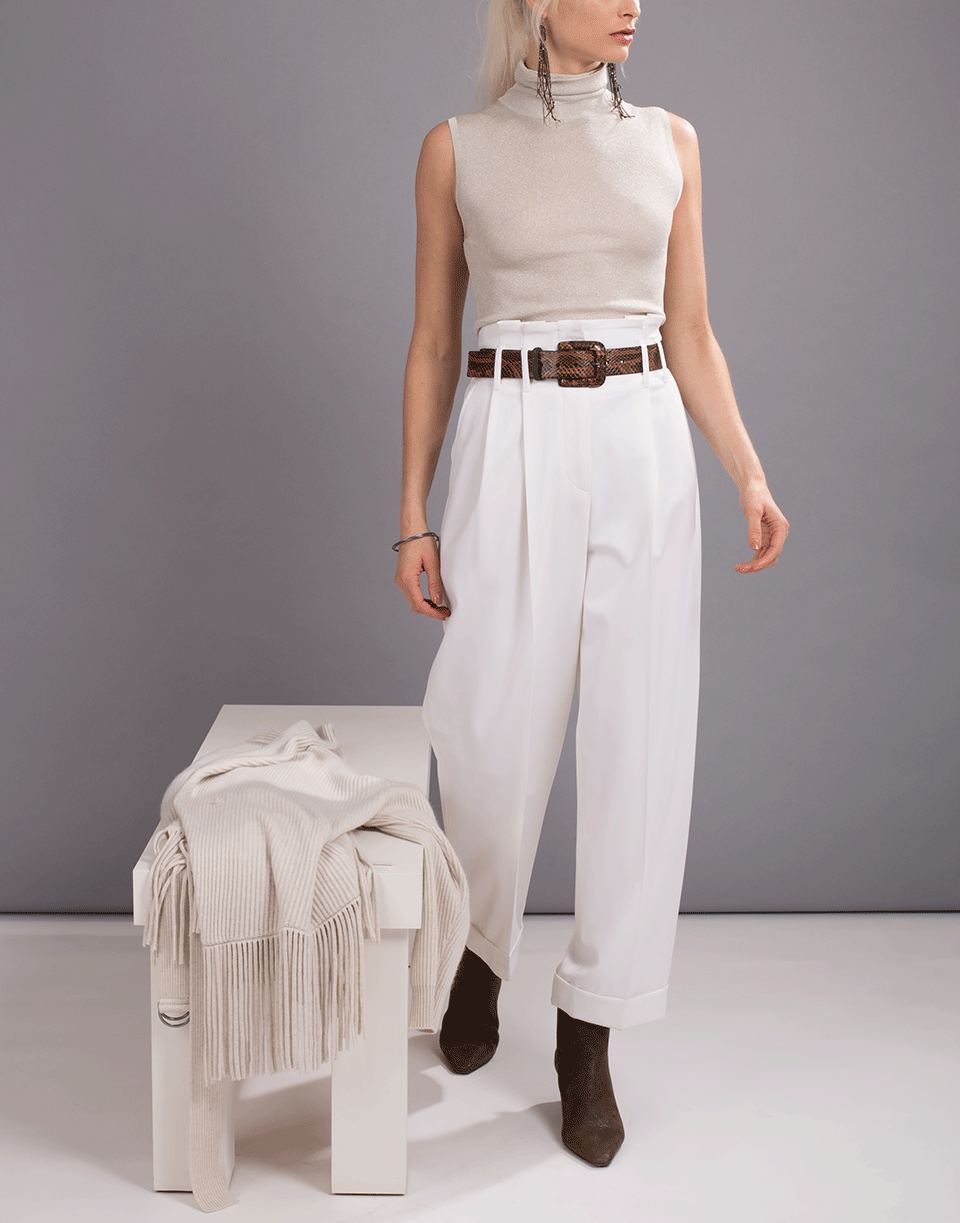 BRUNELLO CUCINELLI-Paperbag Waist Cuff Pant-