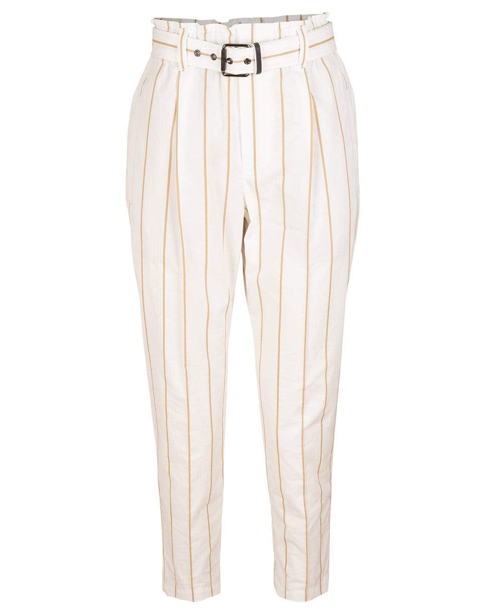 BRUNELLO CUCINELLI-Striped Cotton Pull On Pant-
