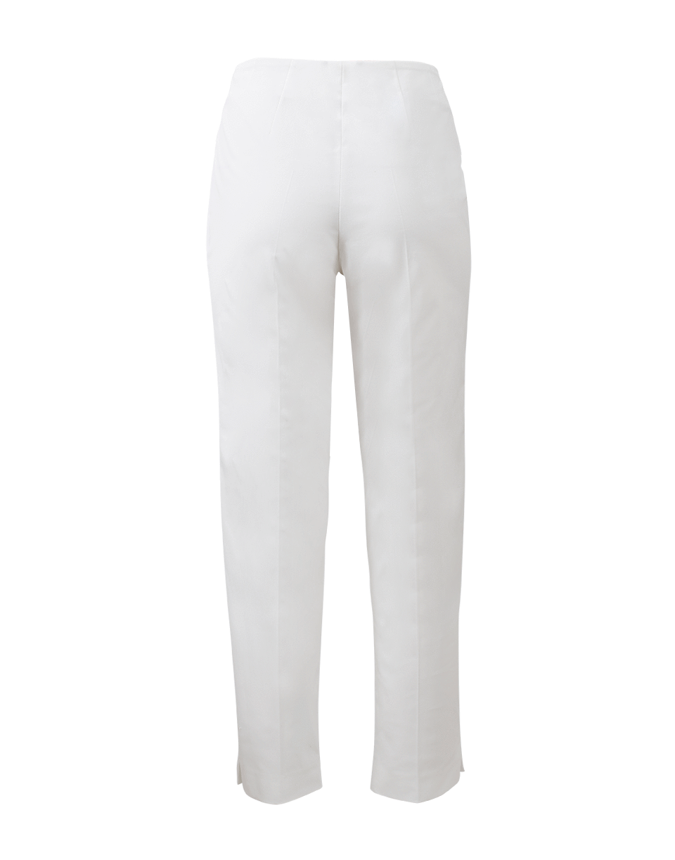 BRUNELLO CUCINELLI-White Cotton Side Zip Pant-WHITE