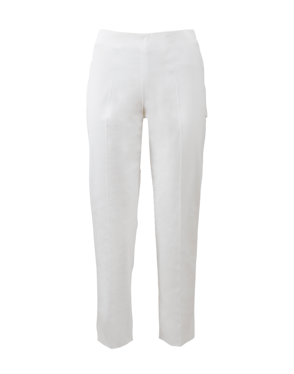 BRUNELLO CUCINELLI-White Cotton Side Zip Pant-WHITE