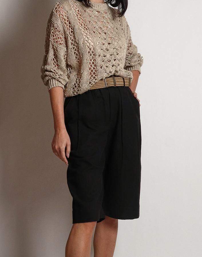 BRUNELLO CUCINELLI-Cotton and Linen Bermuda Short-
