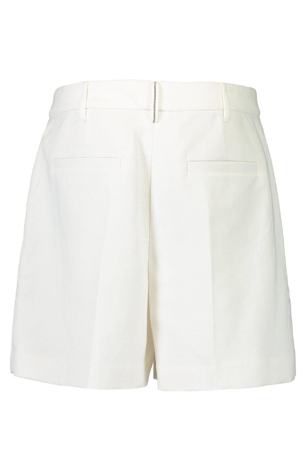 Monili Trim Formal Shorts-CREAM-36-CLOTHINGPANTSHORT-BRUNELLO CUCINELLI