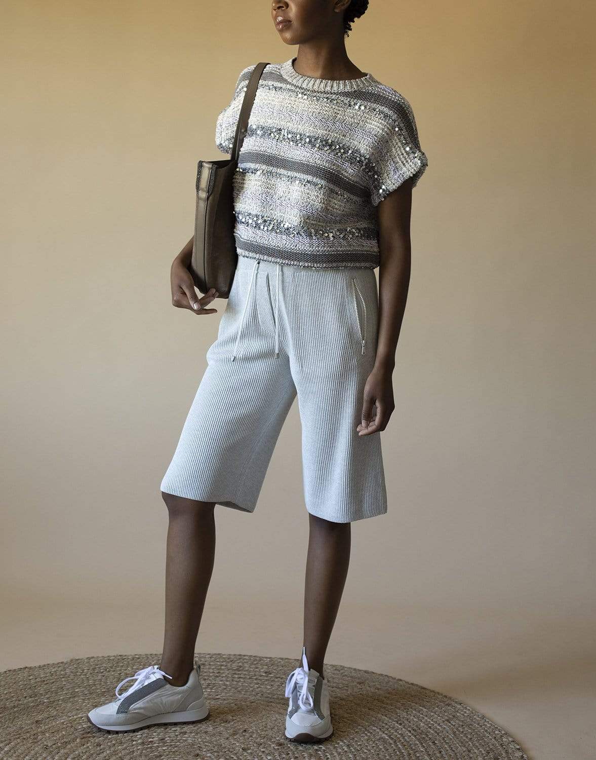 BRUNELLO CUCINELLI-English Ribbed Bermuda Short-