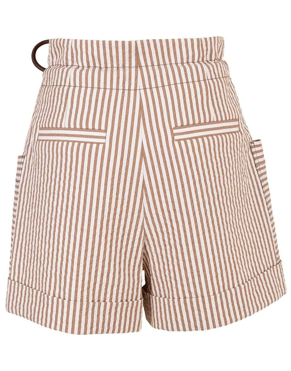 BRUNELLO CUCINELLI-Seersucker Belted Short-