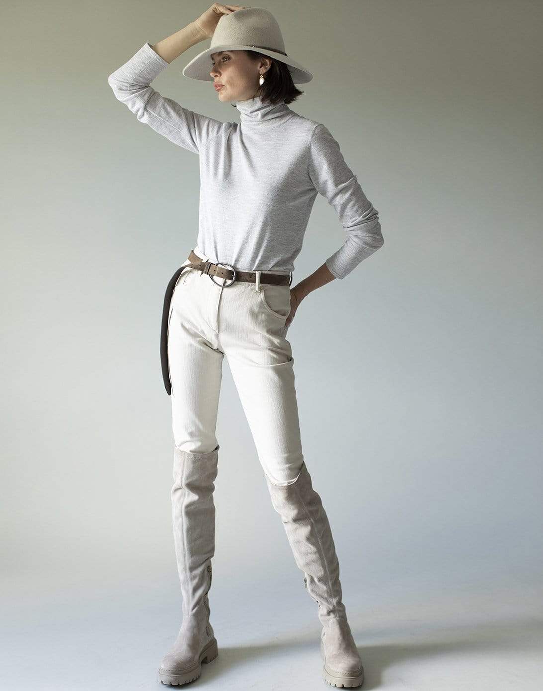 BRUNELLO CUCINELLI-Five Pocket Skinny Jean - Beige-