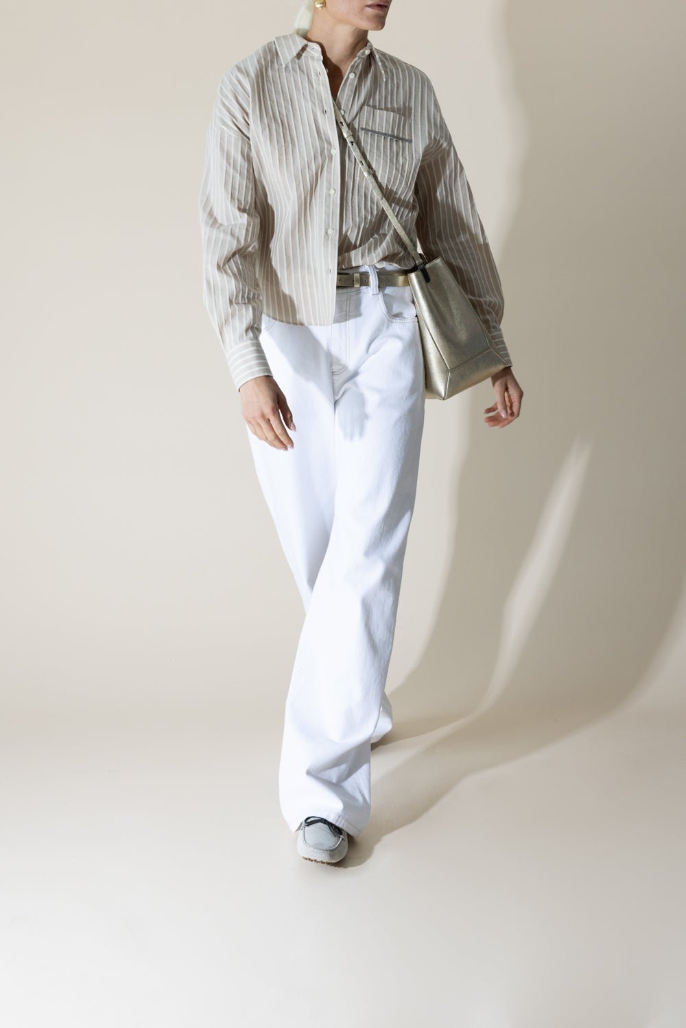 BRUNELLO CUCINELLI-Comfort Trousers - Bianco Ottico-