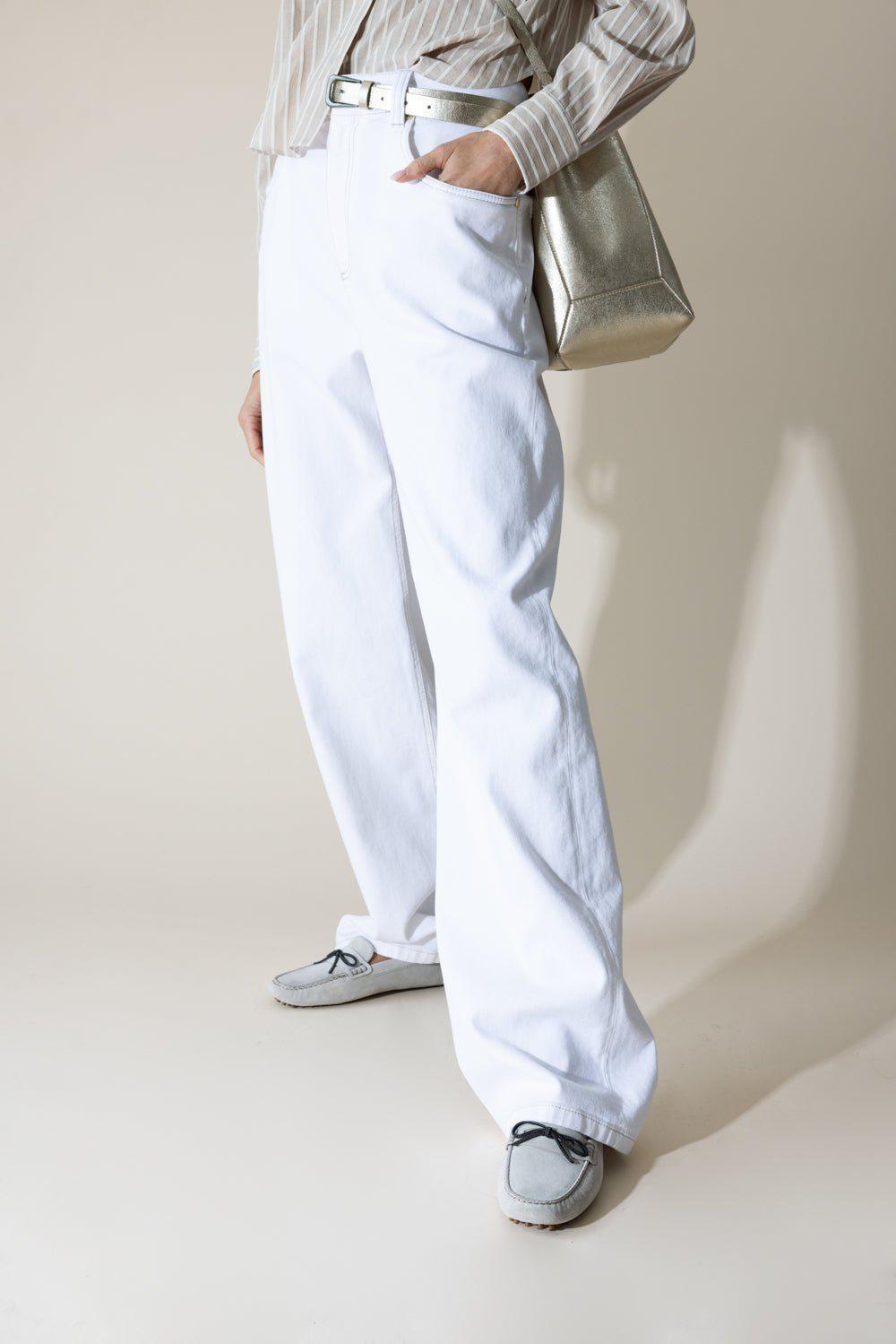 BRUNELLO CUCINELLI-Comfort Trousers - Bianco Ottico-