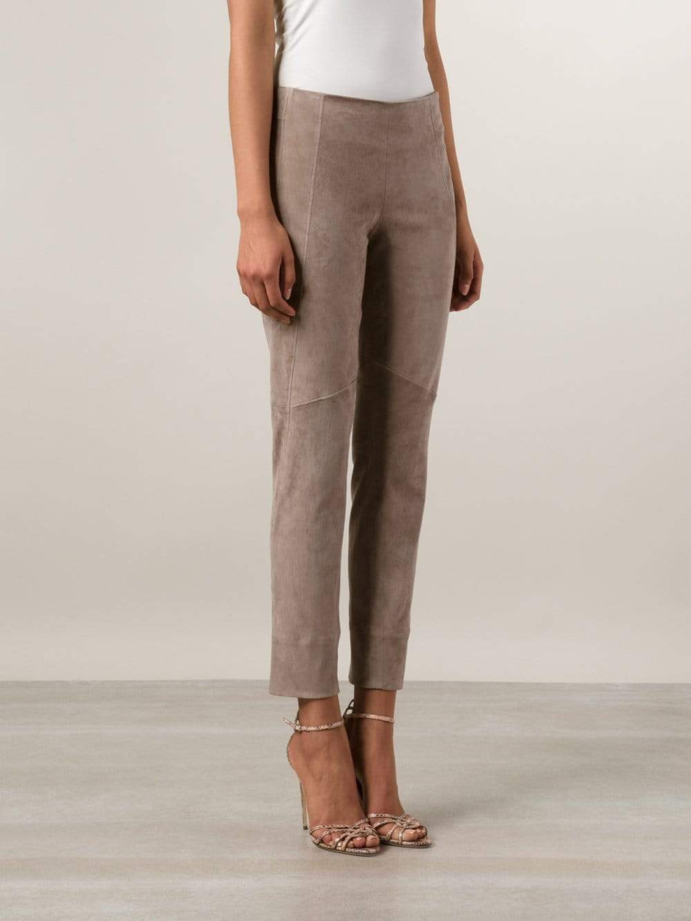 BRUNELLO CUCINELLI-Side Zip Suede Legging-