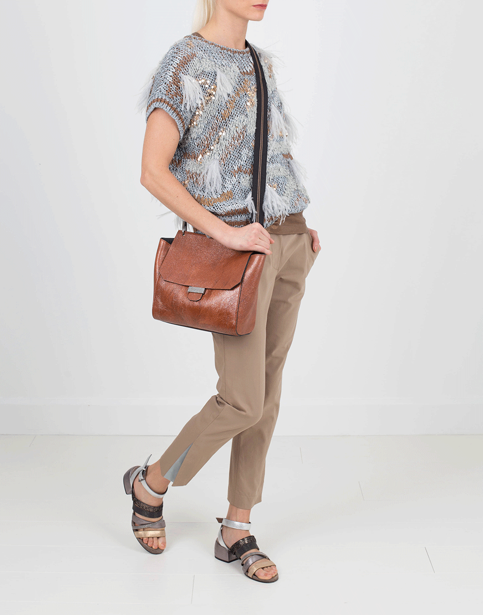 BRUNELLO CUCINELLI-Ankle Slit Pant-